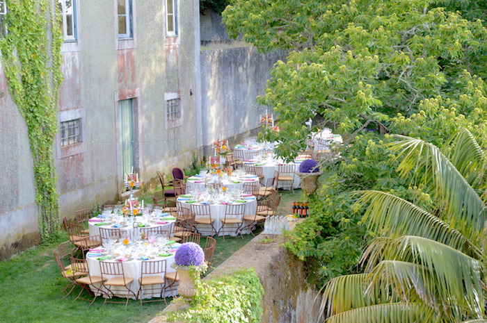 vintage orange wedding in the quinta