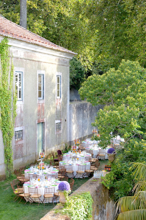 vintage orange wedding in the quinta